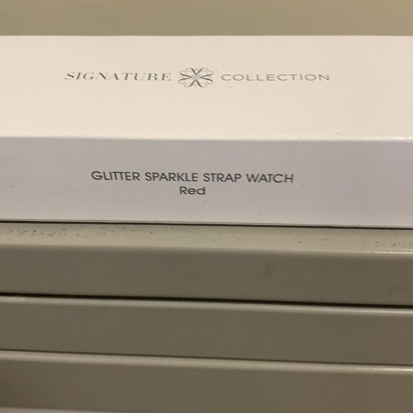 Avon Glitter Sparkle Strap Watch Red Brand New in Box - Picture 11 of 15